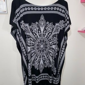 flowy black loose tee